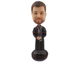 Custom Bobblehead Priest Wearing His Gown Ready To Do The Rituals For You - Wedd - £71.48 GBP