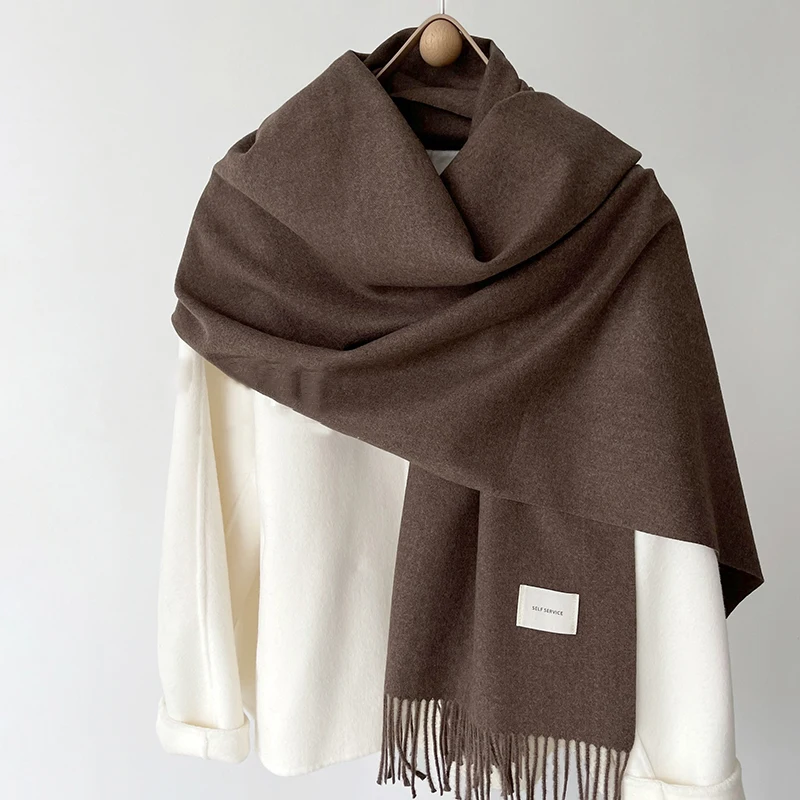 Women’s Winter Scarf: Soft Imitation Cashmere Shawl &amp; Wrap (Coffee) - £10.13 GBP