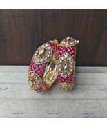 VeronuiQ Trends-Latest Design Gold Plated Polki Bangles - $381.53 CAD