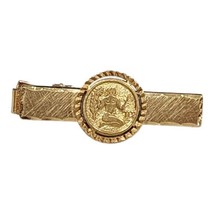 Vintage Anson Tie Bar Karatclad Brushed Gold Classis Tie Clip Men's Fashion - $32.58