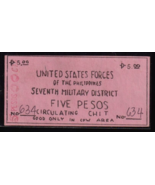 1944 United States Forces in the Philippines-7th Military District Five ... - £298.81 GBP