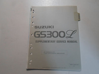 1982 Suzuki GS300L Supplémentaire Service Manuel 2nd Édition Feuilles 82... - $29.95