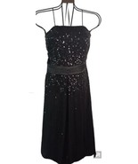 ADRIANNA PAPELL DRESS 12 STRAPLESS SEQUINED LAYERS LINING ZIP SIDE - £50.67 GBP