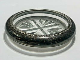 1883 F.B. Rogers Silver Co. Sterling Silver .925 Glass Ashtray Holder Dish - £14.79 GBP