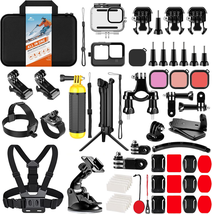 Action Camera Accessories Kit for GoPro Hero 11 10 9 Black Waterproof Housing 63 - £39.01 GBP