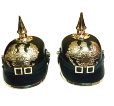 German prussian pickelhaube leather helmet  Imperial Officer helmet  set... - £194.28 GBP
