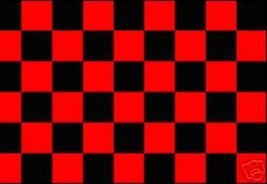 3&#39; x 5&#39; Black and Red Checkered Race Advertisement Banner Flag Sign - £3.83 GBP