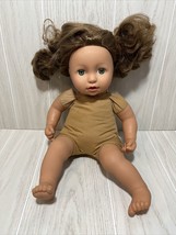Zapf Creations 2016 baby doll soft body vinyl head limbs brown hair gree... - £15.81 GBP