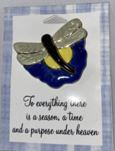 Brooch Enamelware Dragonfly Lapel Pin Blue 2&quot; w x 1 1/2&quot; t Ladies Girls ... - $187.97 MXN