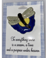 Brooch Enamelware Dragonfly Lapel Pin Blue 2&quot; w x 1 1/2&quot; t Ladies Girls ... - $187.97 MXN