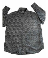 Ecko Unlimited Shirt Men&#39;s 2XL Black Emboss Design Long Sleeve Button Up... - £11.82 GBP