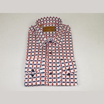 Men 100% Cotton Sports Shirt CIERO MONTERO Turkey Dress/Casual #5072-01 Red Blue image 5