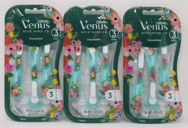 Gillette Venus Disposables Razors 3 Pack Teal Green Women NEW Lot of 3 - £21.57 GBP