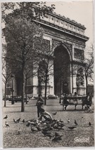 Paris arc de triomphe city trip Postcard Chantal  RPPC  1964 - £4.44 GBP