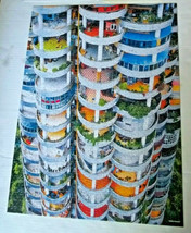 Colorful Apartment Bldg Guiyang China Cardinal 1000 pc Jigsaw Puzzle + P... - £7.92 GBP