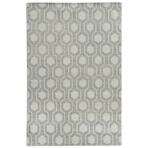 Tommy Maddox 56506 Hand Knotted Wool Rectangle Rug Blue - 3 ft. 6 in. x ... - $413.71