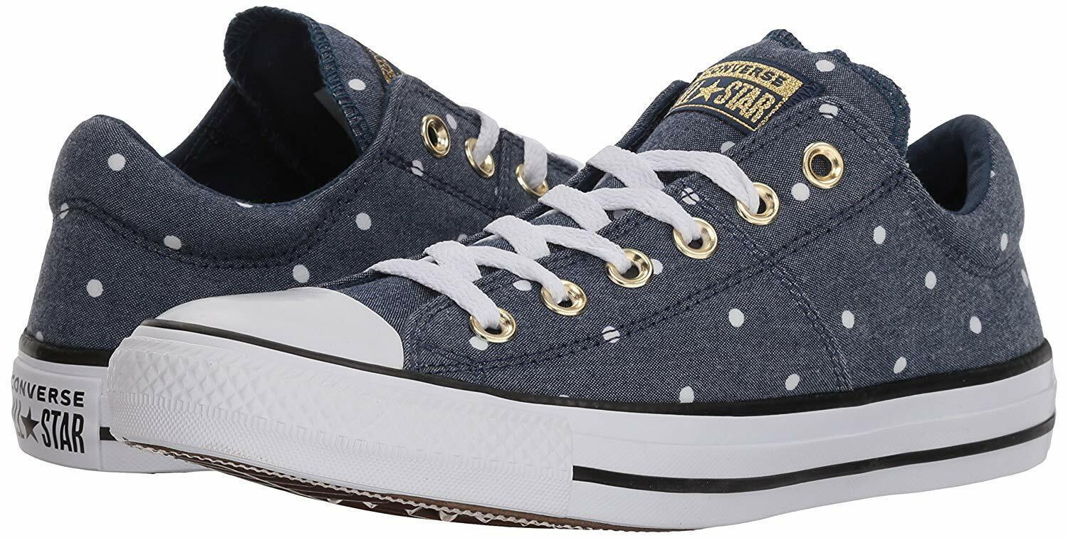 Women&#39;s Converse Chuck Taylor All Star Madison Ox, 560688C Size 5 Navy/Gold - $59.95