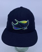 Vintage Tampa Bay Devil Rays New Era 59fifty Authentic Diamond Collection Hat 7 - £19.82 GBP