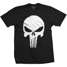 Punisher Jagged Skull Logo T-Shirt Black - £25.55 GBP