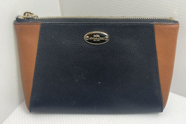 Large Black &amp; Brown Wallet Zippered Purse Coach 5.75 By 8 Inches - £14.90 GBP