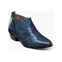 Stacy Adams Sandoval Cuban Heel Boot Croco print Navy 25666-410 image 2