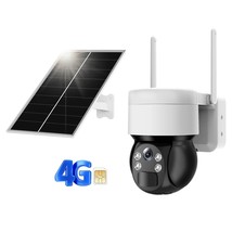 4G Lte Cellular Security Camera Outdoor Solar Battery Powered, 360 Wireless Surv - £70.33 GBP