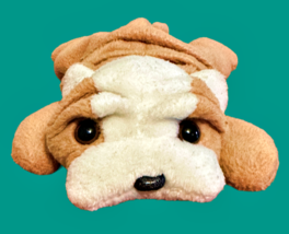 TY Beanie Babies English Bulldog Dog Plush WRINKLES Stuffed Animal 8 Inch 1990s - £3.82 GBP