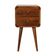 Artisan Furniture Mini Chestnut Curved Bedside - £146.24 GBP