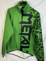 Twin Six Jacket Mens Large Metal Cycling Full Zip Black Green Jersey USA - $59.99