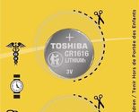 TOSHIBA CR1616 3V Lithium Coin Cell Child Resistant Blister Package (2 B... - £4.41 GBP+