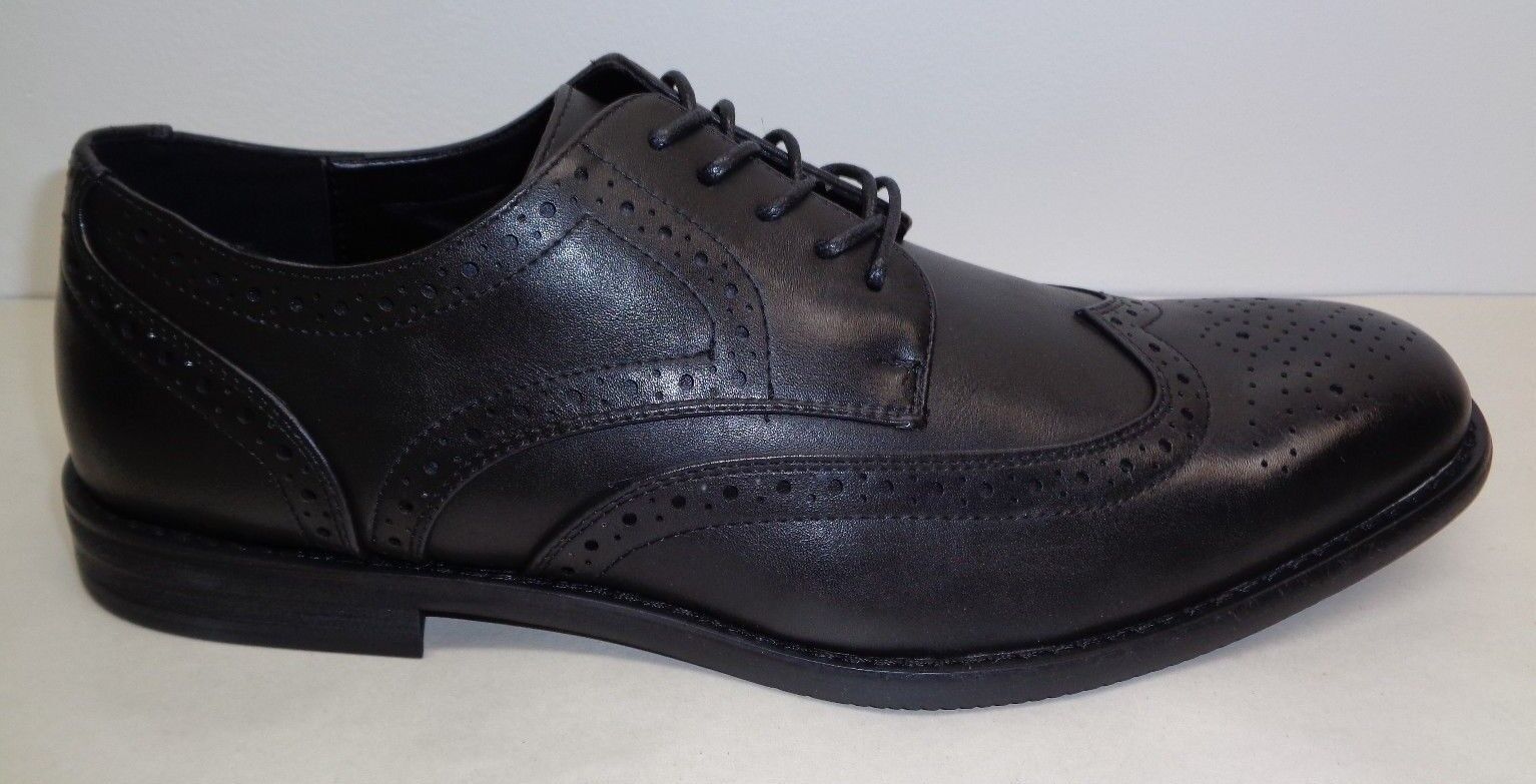 Primary image for Kenneth Cole Unlisted Size 10 DESIGN 30121 Black Wingtip Oxfords New Mens Shoes