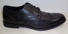 Kenneth Cole Unlisted Size 10 DESIGN 30121 Black Wingtip Oxfords New Mens Shoes - £77.12 GBP