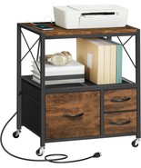 Fits Letter And A4 Size Files; Rustic Brown Fchr98E01 File Cabinet With ... - $112.32 CAD