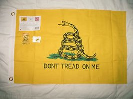 RFCO Embroidered Sewn Gadsden Tea Party 2x3 Cotton Flag with Tea Party Pin and C - £27.33 GBP