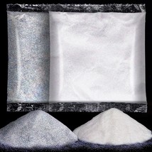 Fine Glitter, 200G Holographic Silver White Extra Fine Glitter For Resin Arts &amp;  - £15.97 GBP