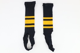 Vtg 40s 50s Distressed Knit Striped Athletic Uniform Stirrup Socks Black... - $34.60