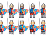 Medieval Castle Kingdom Knights Lancaster Knights 10pcs Minifigure Lot - $17.89