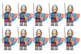 Medieval Castle Kingdom Knights Lancaster Knights 10pcs Minifigure Lot - £14.17 GBP