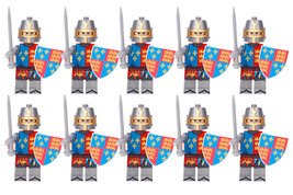 Medieval Castle Kingdom Knights Lancaster Knights 10pcs Minifigure Lot - £13.99 GBP