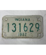 1982 Indiana Motorcycle License plate 131629 White Green - €8,53 EUR
