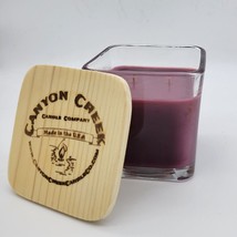 New Canyon Creek Candle Company 14oz Cube Jar Black Raspberry Vanilla Handmade! - $27.94