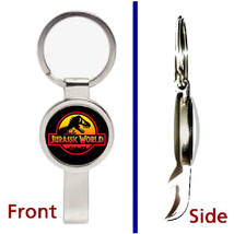 Jurassic World Park Movie Prop Pendant or Keychain silver secret bottle opener - £9.85 GBP