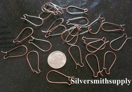 24 Antique copper plated kidney wire earrings dangle earring findings 1&quot;... - $1.93