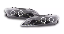 FK LED DRL Halo Anello Eye Lightbar Headlights Mazda 6 Berlina Limo 02-07 black - £339.91 GBP