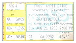 Grateful Dead Concierto Ticket Stub August 21 1983 Stanford University Californa - £39.30 GBP