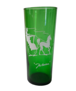 Vintage Anchor Hocking Green Tom Collins Tumbler Horse and Buggy Themed ... - $12.96 CAD