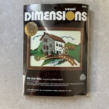 1980 Dimensions Crewel The Old Mill Kit #6009 7&quot;x5&quot; NIP - $21.00 CAD