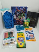 YOOBI Blue Backpack Pencil Case Pencils School Supplies Journal Marvel New - $23.59 CAD