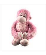 18” Build A Bear Pink Hearts Valentine’s Monkey Hook and Loop Hands - $25.90