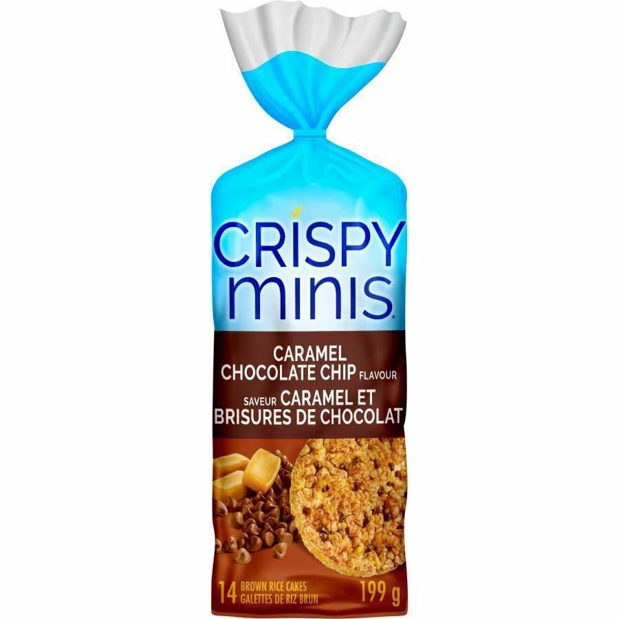 5 X Quaker Crispy Minis Caramel Chocolate Chip Rice Cakes 14 Count/199g Each - $32.90